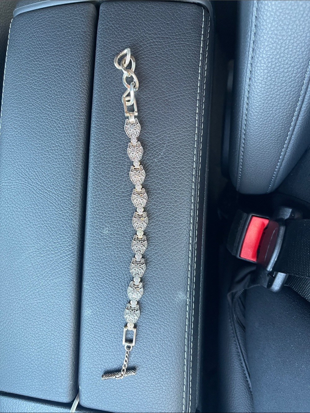 Silver-Tone Heart Link Bracelet - Women's Fashion Bracelet